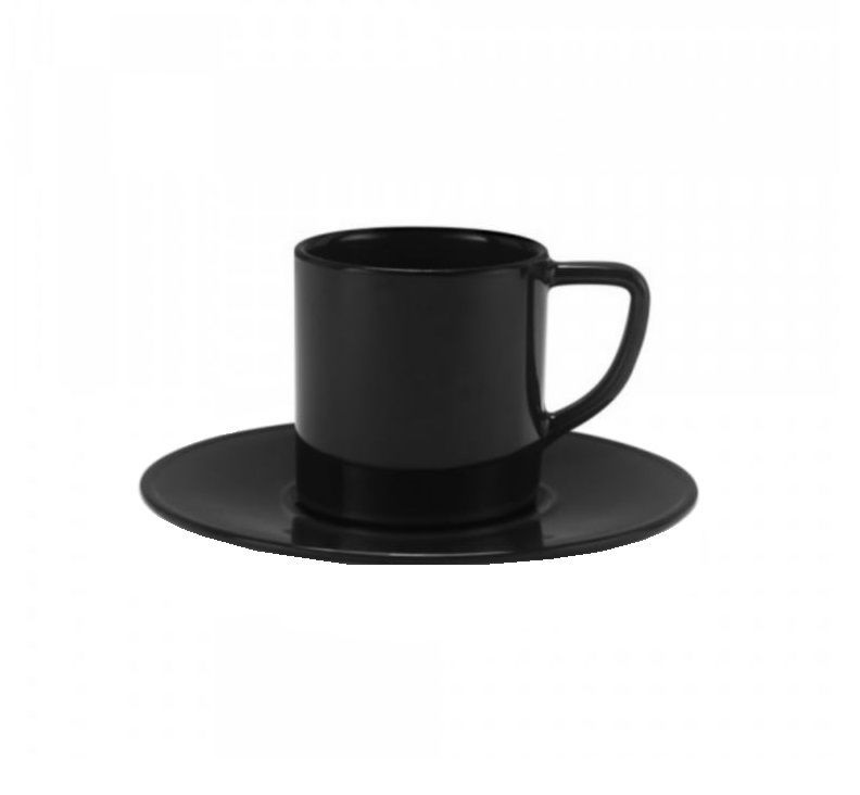 Sous tasse expresso mélamine noire 11,5cm - PLATEX - Carton de 12