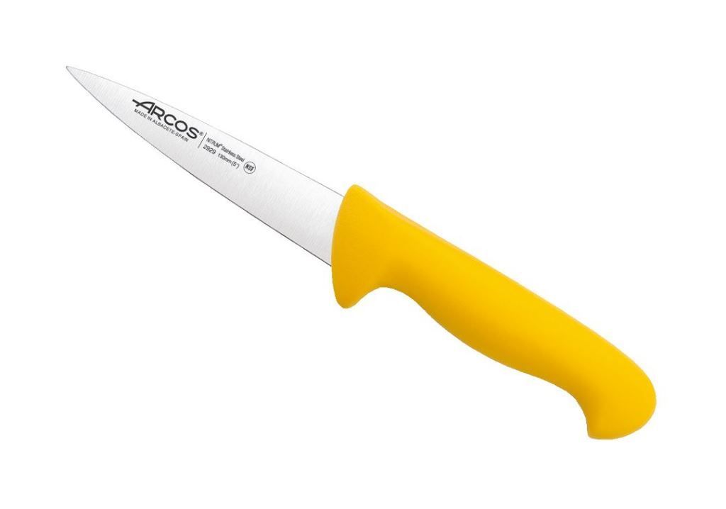 Couteau boucher professionnel manche jaune 13cm - ARCOS - A l'unité