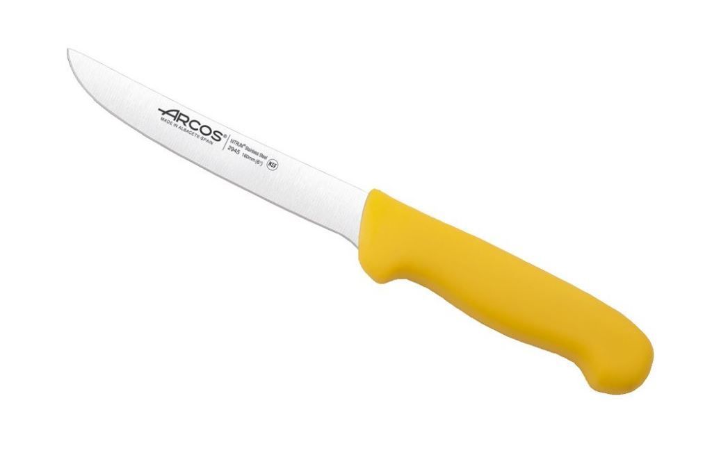 Couteau désosser professionnel manche jaune 16cm - ARCOS - A l'unité