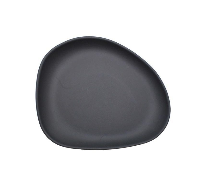 Assiette creuse porcelaine Yayoi noir 19x16cm - COOKPLAY - Carton de 6