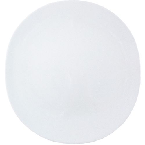 Assiette plate porcelaine Shell Line blanc 27,5x28,5cm - COOKPLAY - Carton de 4