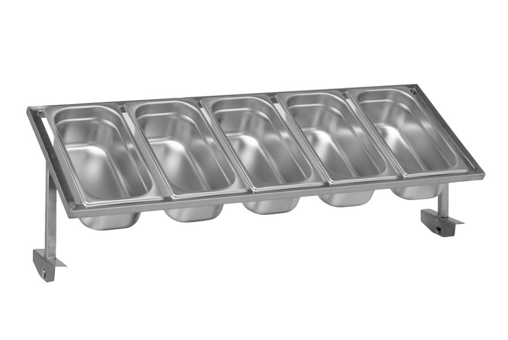 Support porte couverts pour 5 bacs GN 1/3 - TOURNUS - A l'unité
