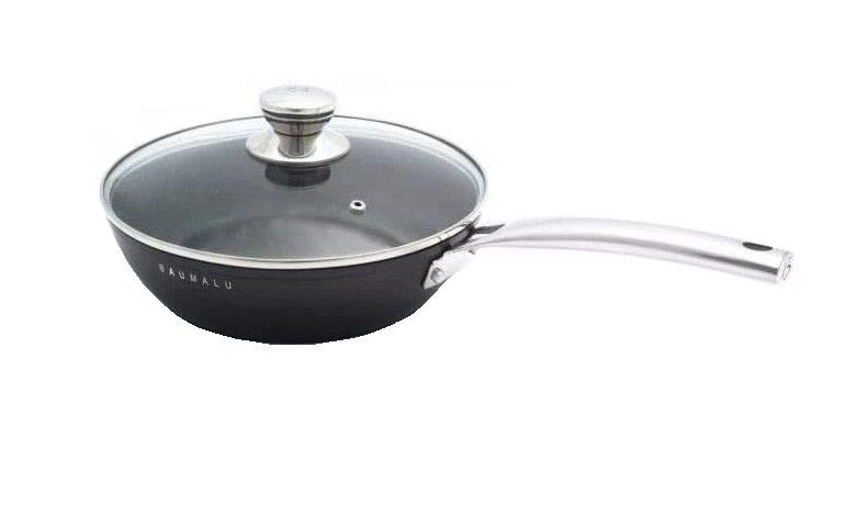 Sauteuse aluminium forgé anti adhésif + couvercle 28cm - BAUMALU - A l'unité