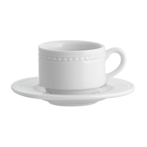 Paire tasse déjeuner + soucoupe porcelaine Perla 28cl - VISTA ALEGRE - Carton de 6