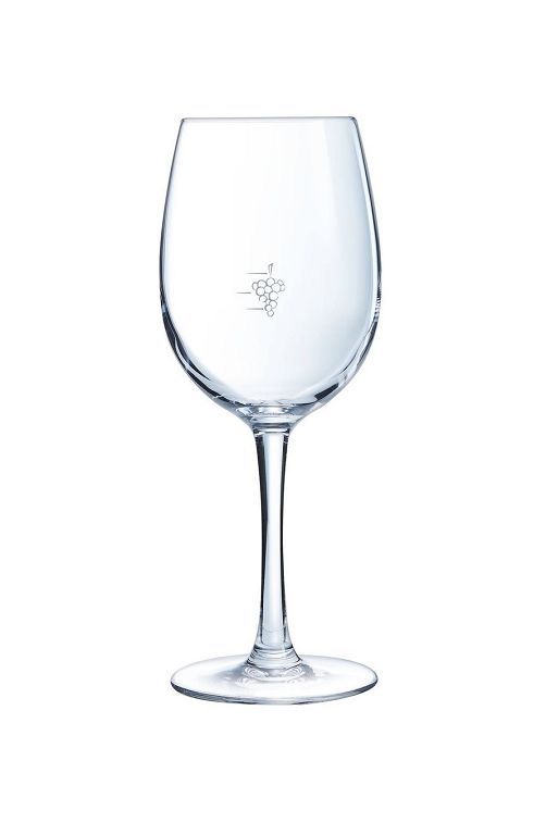 Verre à pied Cabernet Tulipe 35cl avec 3 jauges Grappe - ARCOROC - Carton de 6