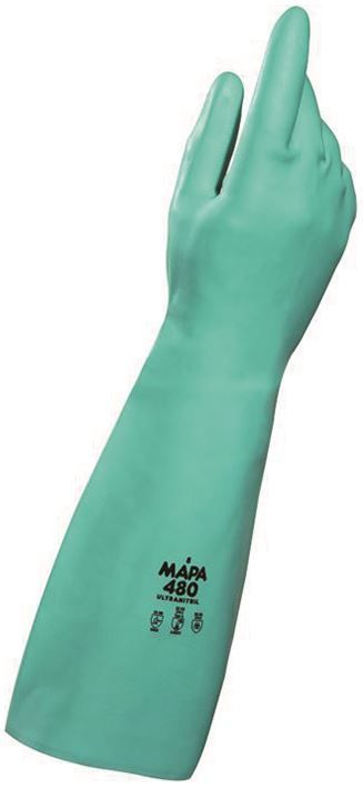 Gant de plonge nitrile vert 45cm Ultranitril 480