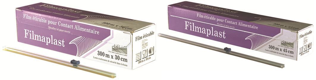 Film étirable en boîte distributrice zip