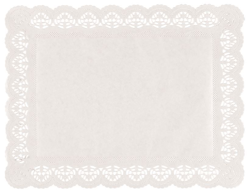 Dentelle rectangle papier blanc