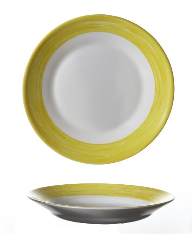 Assiettes Restaurant Brush Jaune