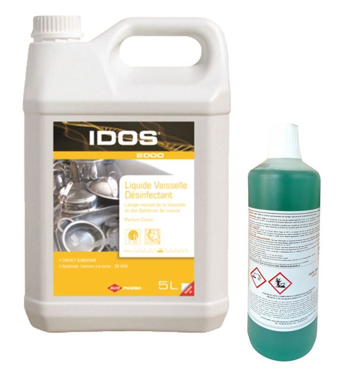Détergent liquide plonge manuelle désinfectante Idos 2000