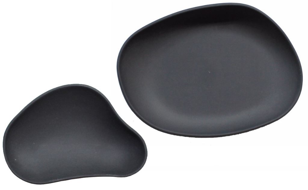 Assiettes Yayoi noir mat