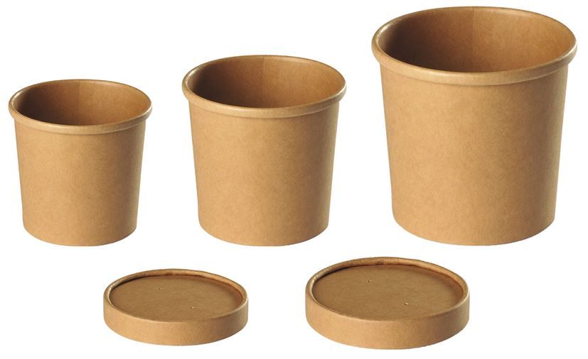 Pots carton brun