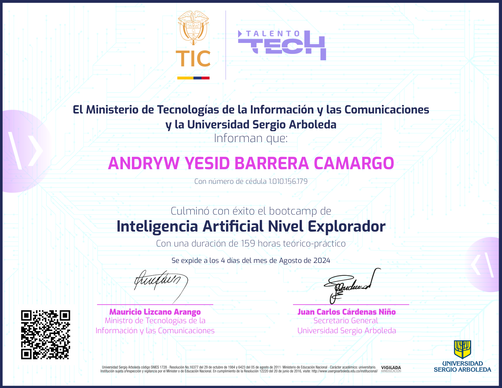 Inteligencia Artificial NFT on Algorand