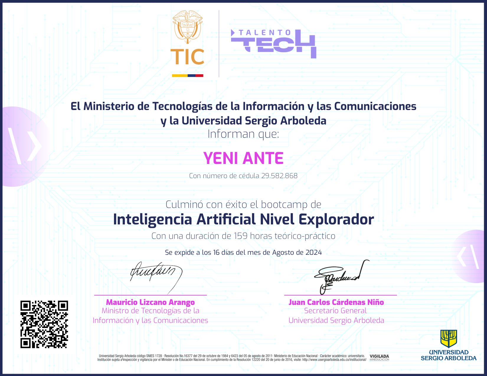 Inteligencia Artificial NFT on Algorand