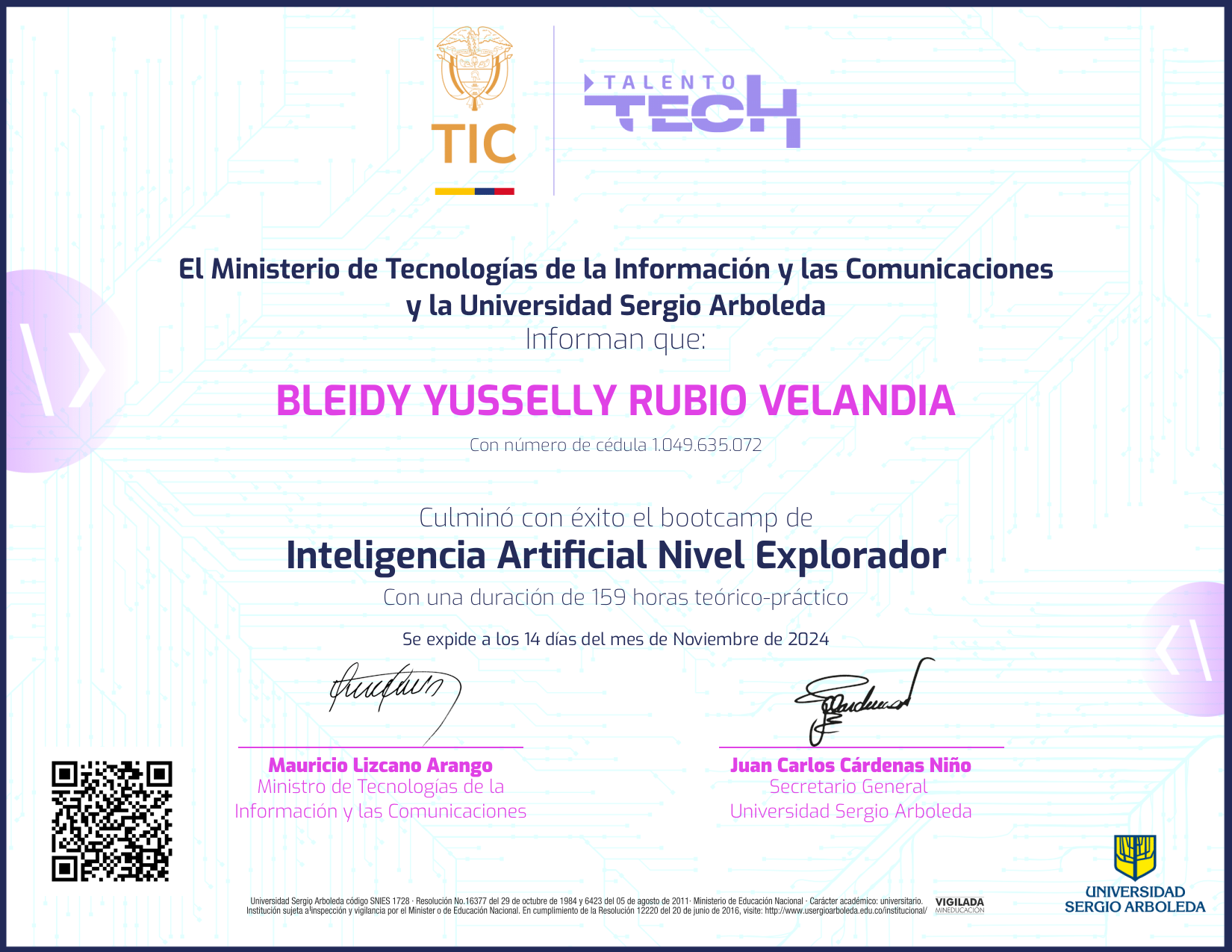 Inteligencia Artificial NFT on Algorand