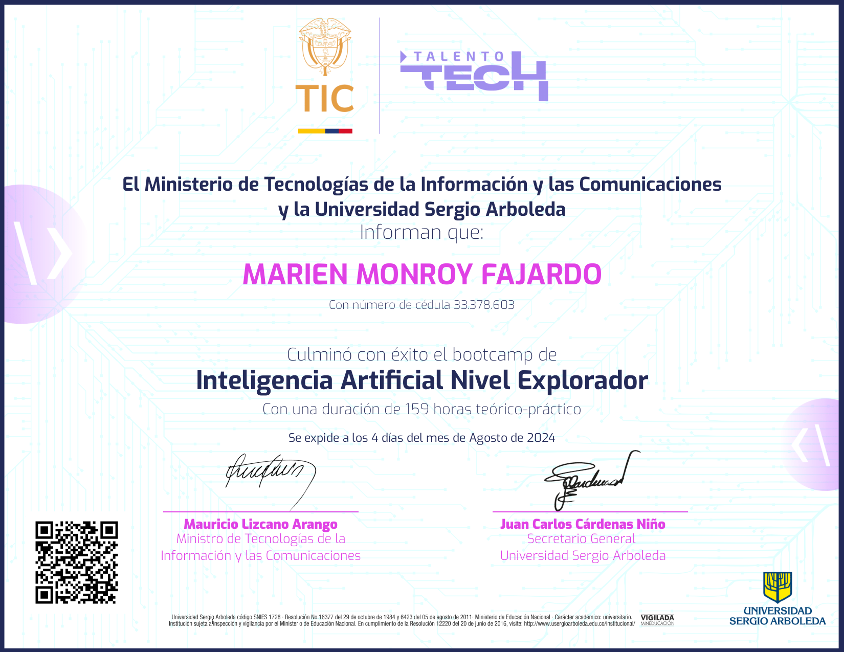 Inteligencia Artificial NFT on Algorand