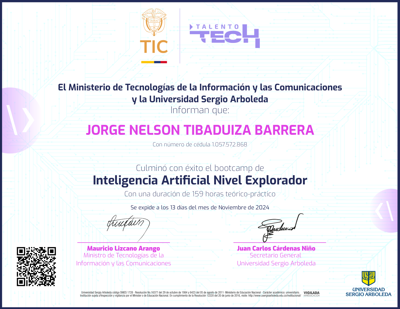 Inteligencia Artificial NFT on Algorand