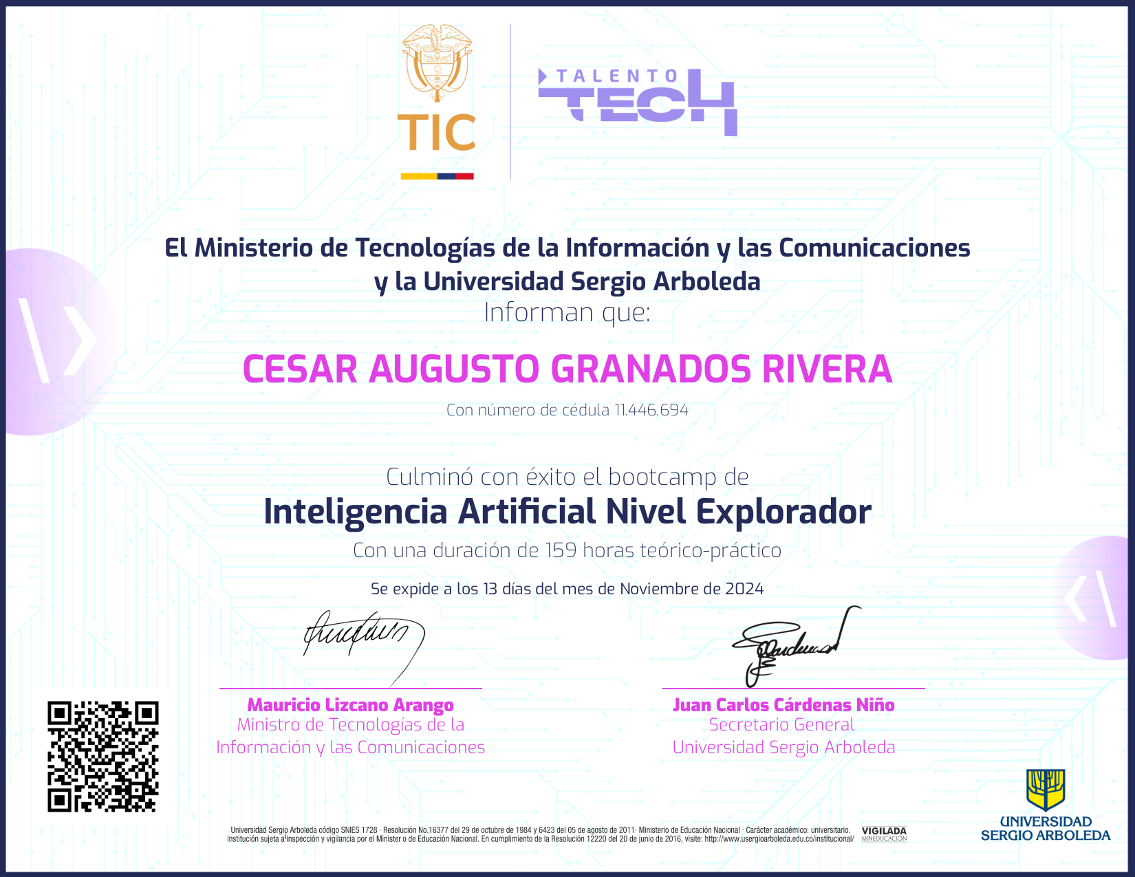 Inteligencia Artificial NFT on Algorand