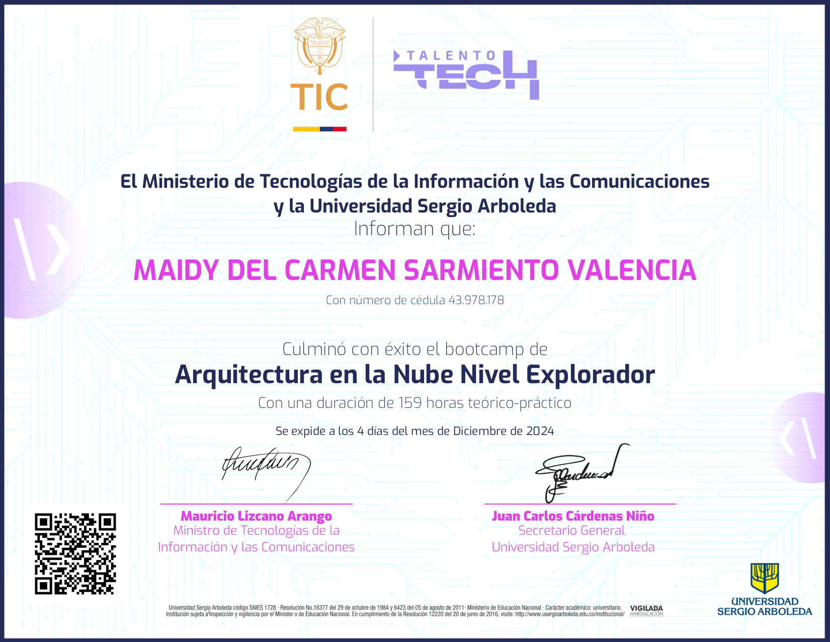 Arquitectura en la Nube NFT on Algorand