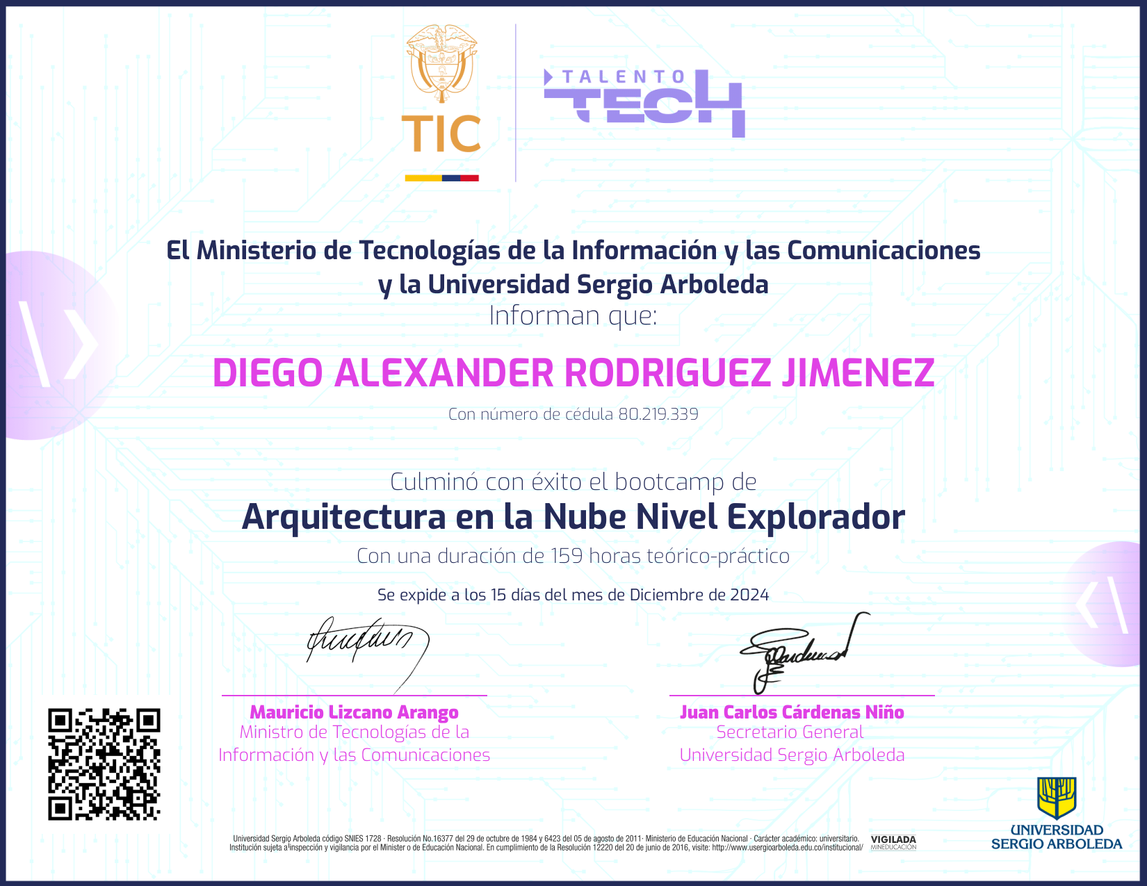 Arquitectura en la Nube NFT on Algorand