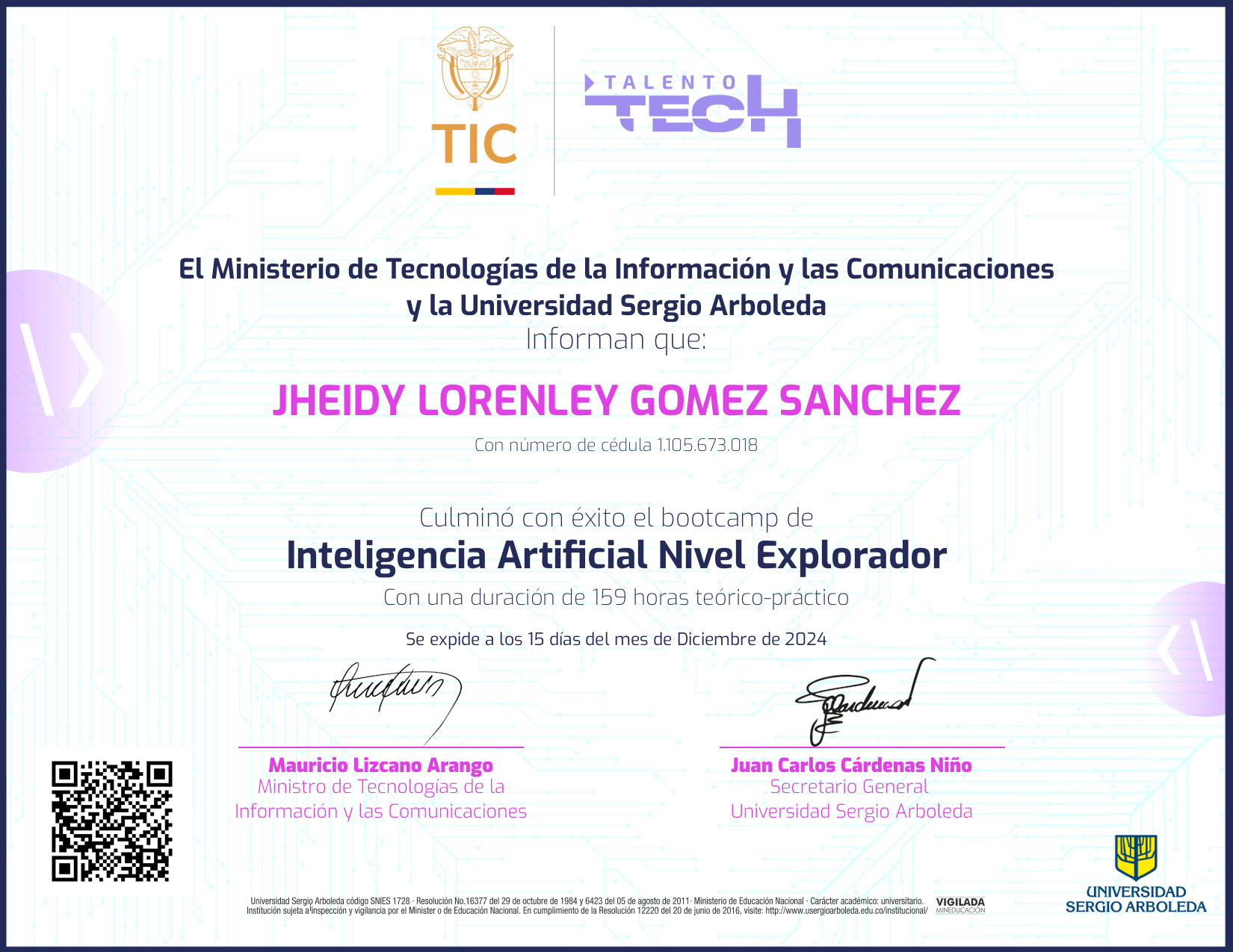 Inteligencia Artificial NFT on Algorand