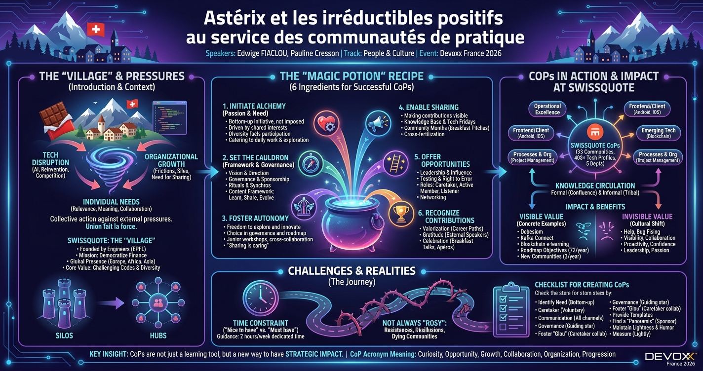 Astérix et les irréductibles positifs au service des communautés de pratique infographic