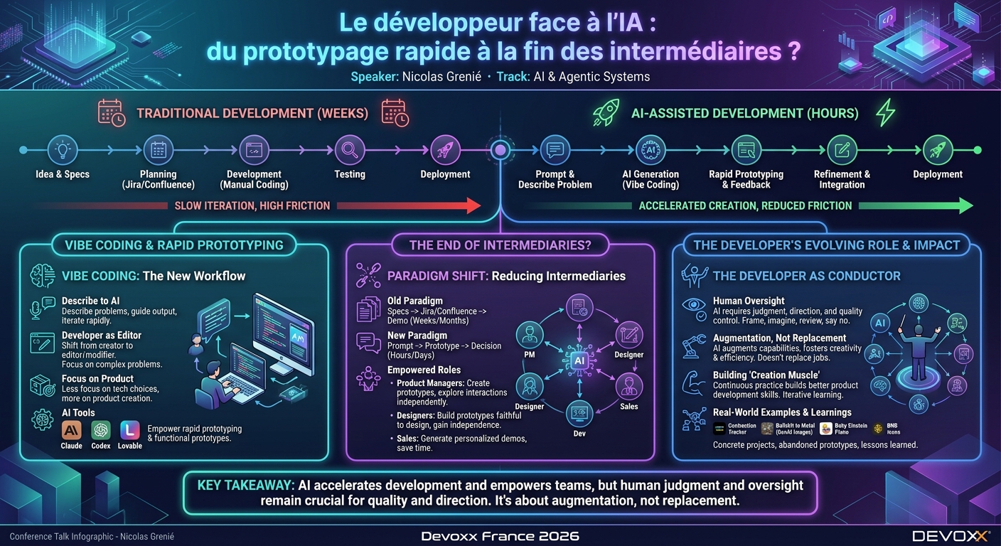 Le développeur face à l'IA : du prototypage rapide à la fin des intermédiaires ? infographic