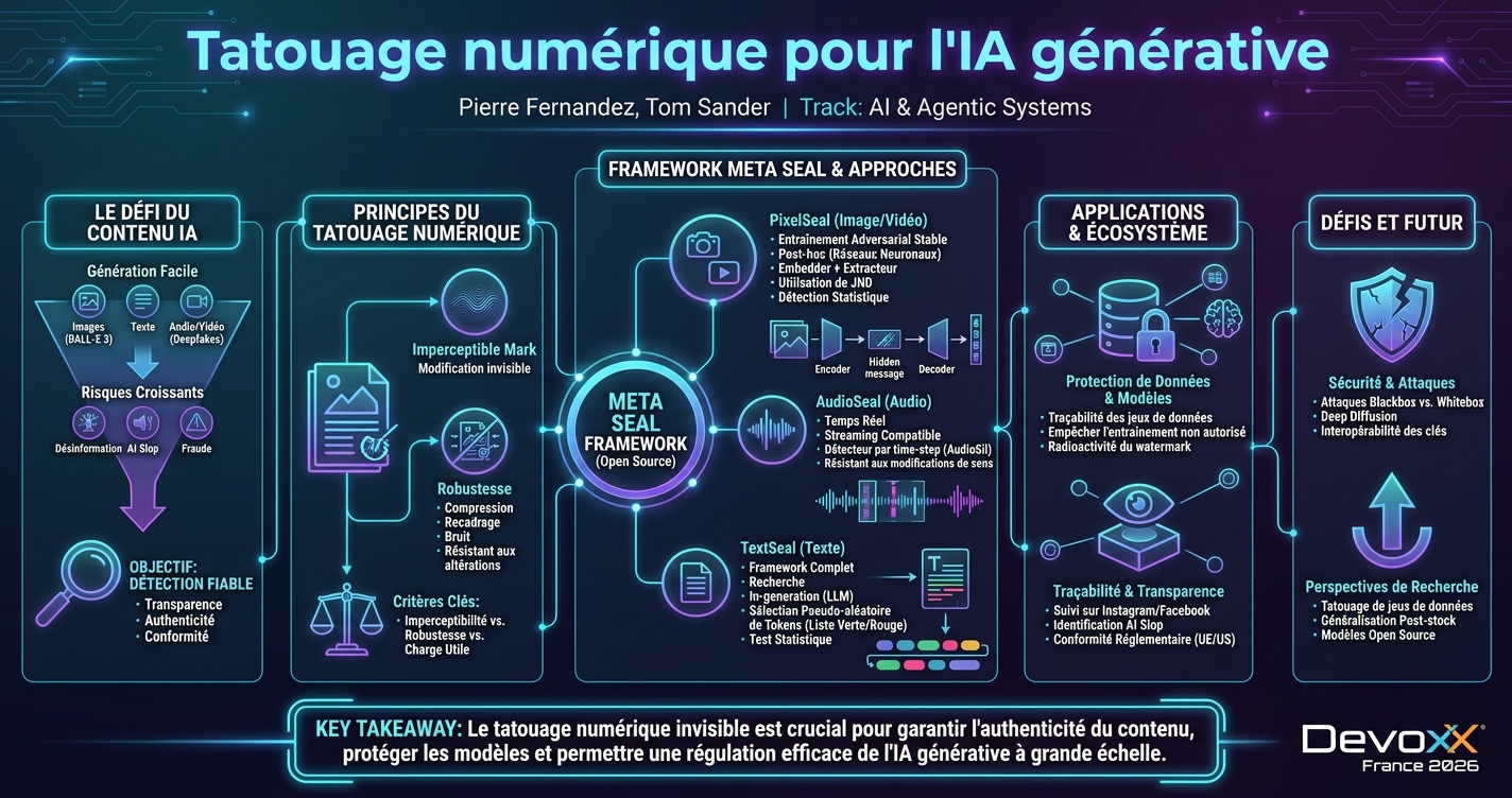 Tatouage numérique pour l'IA générative infographic
