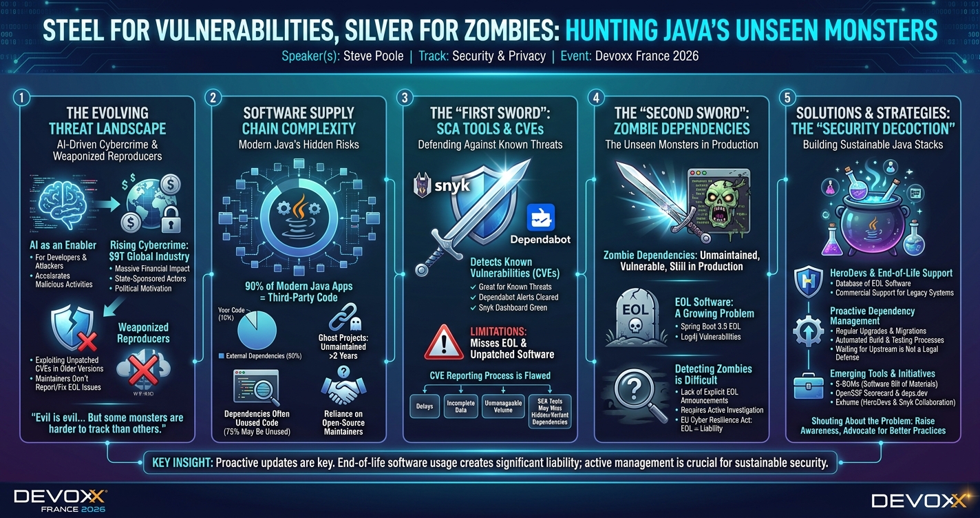 Steel for Vulnerabilities, Silver for Zombies: Hunting Java's Unseen Monsters infographic