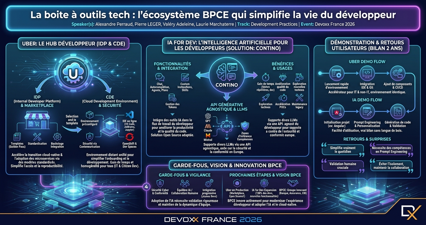 La boite à outils tech : l’écosystème BPCE qui simplifie la vie du développeur infographic