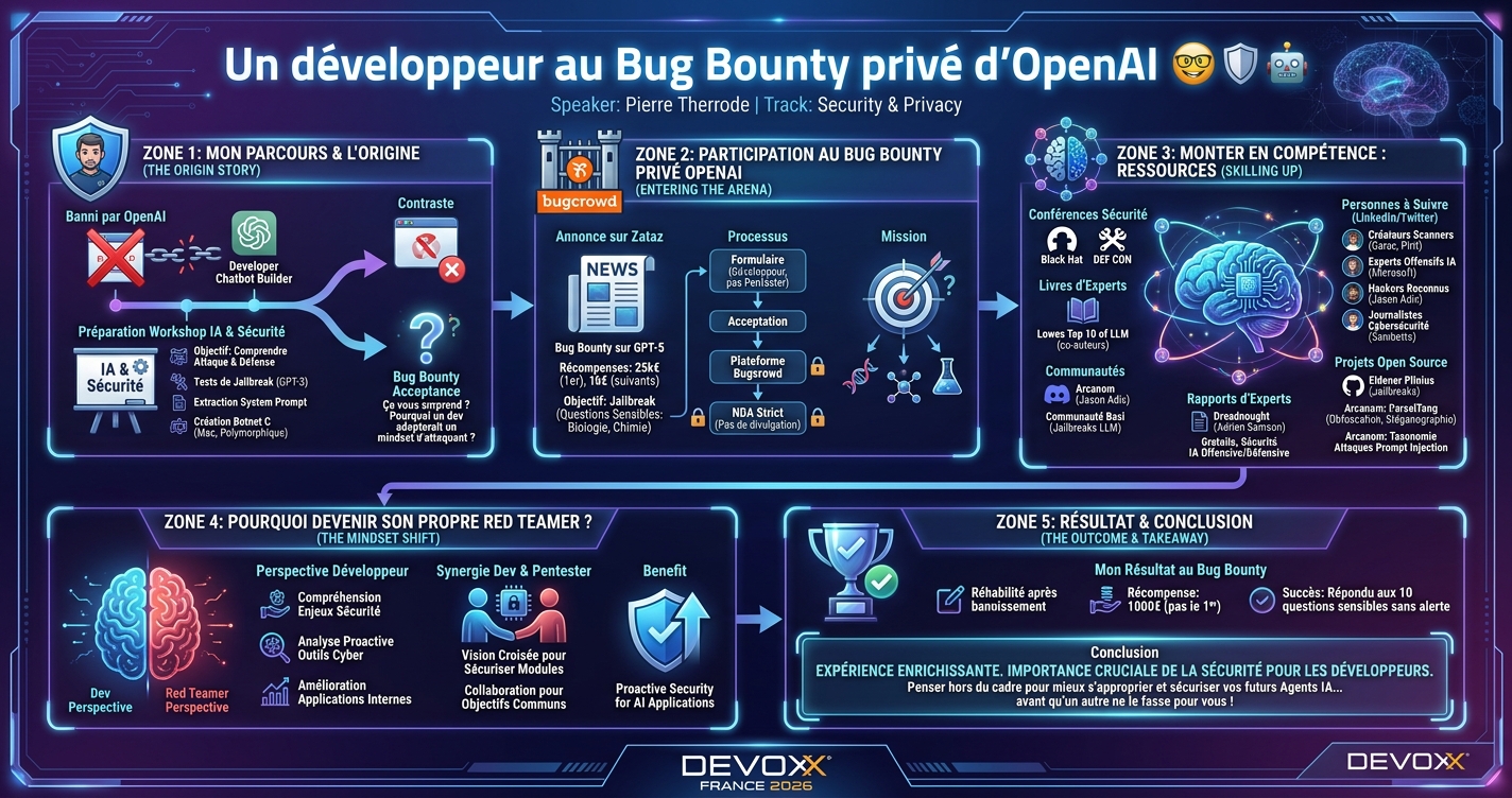 Un développeur au Bug Bounty privé d’OpenAI 🤓 🛡️ 🤖 infographic