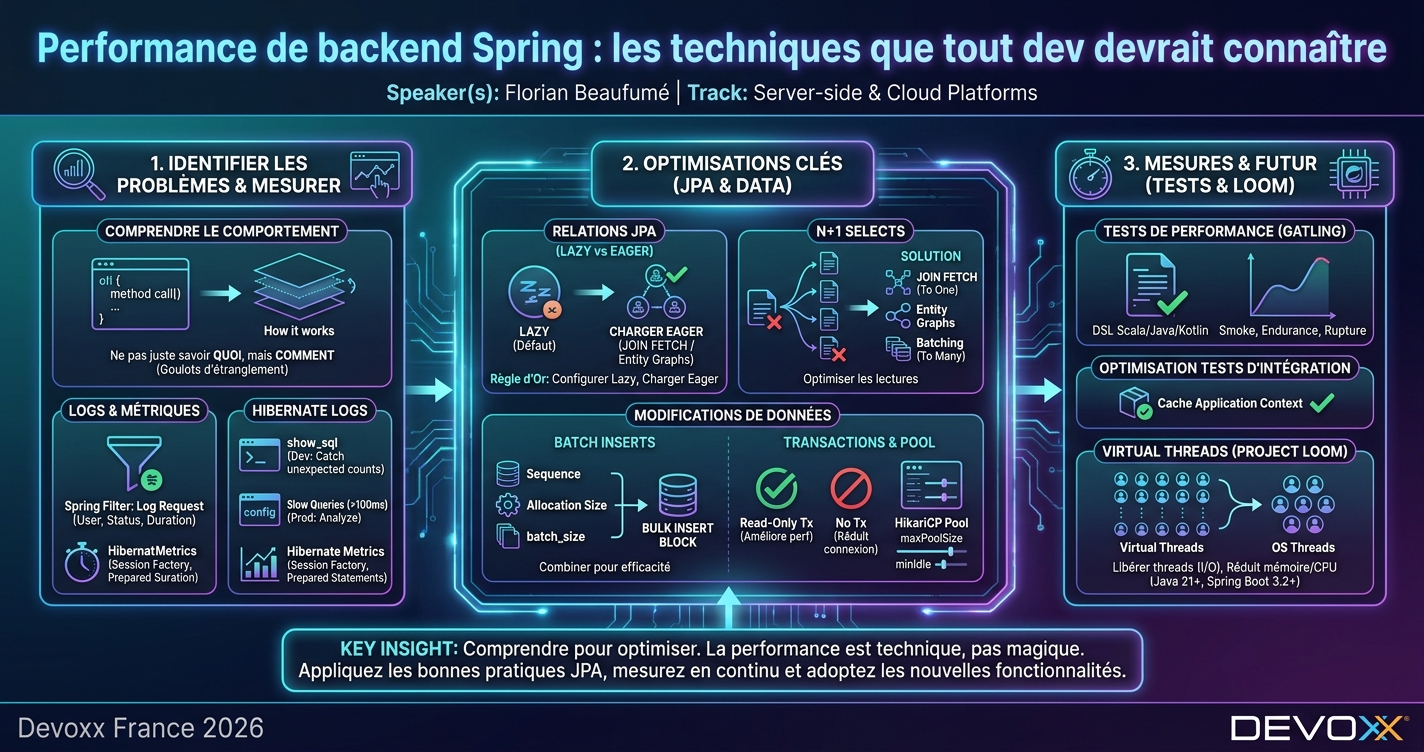 Performance de backend Spring : les techniques que tout dev devrait connaître infographic