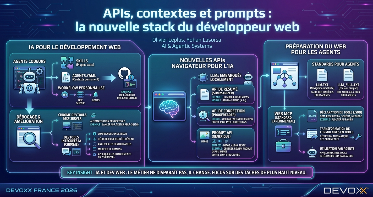 APIs, contextes et prompts : la nouvelle stack du développeur web infographic