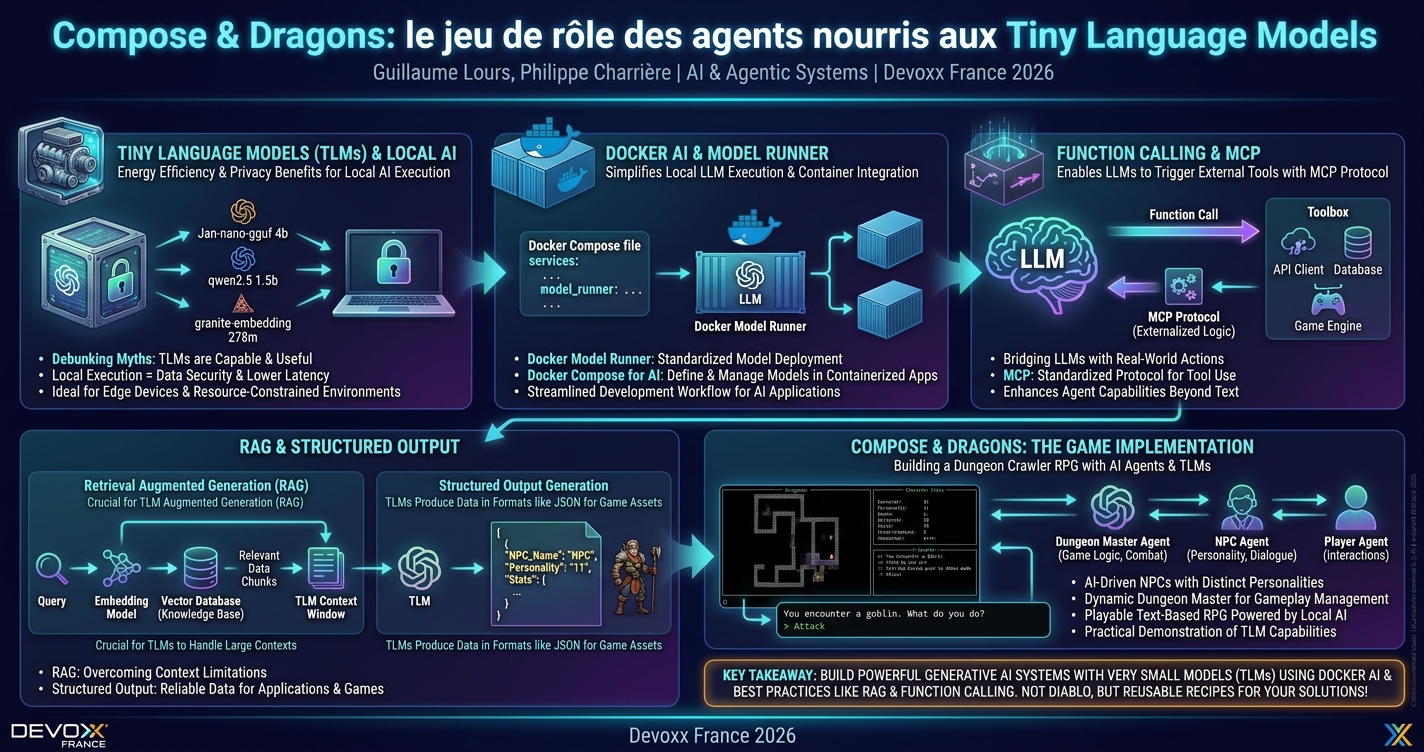 Compose & Dragons: le jeu de rôle des agents nourris aux Tiny Language Models infographic