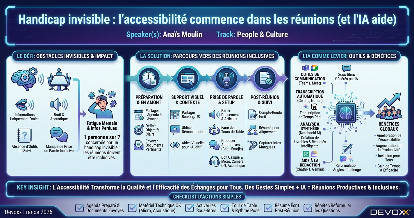 Handicap invisible : l’accessibilité commence dans les réunions (et l'IA aide) infographic