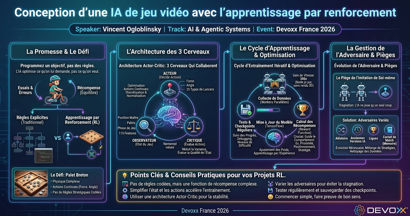 Conception d'une IA de jeu vidéo avec l'apprentissage par renforcement infographic