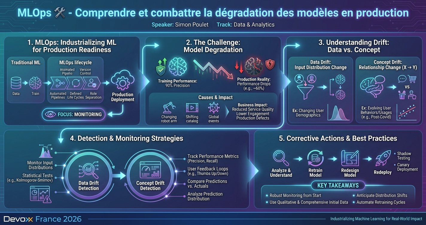 MLOps 🛠️ - Comprendre et combattre la dégradation des modèles en production infographic