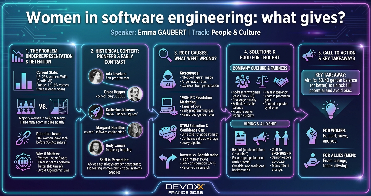 Women in software engineering: what gives? infographic