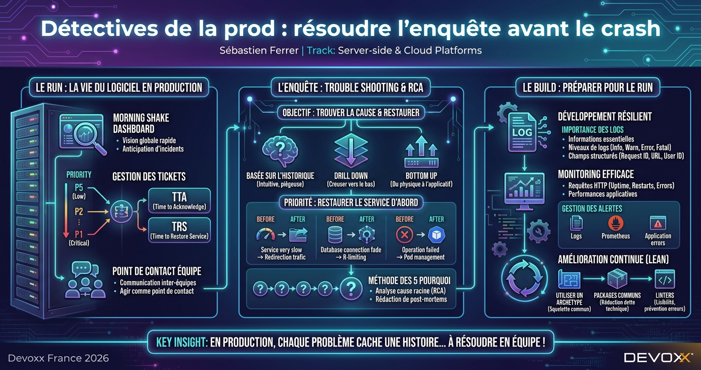 Détectives de la prod : résoudre l’enquête avant le crash infographic