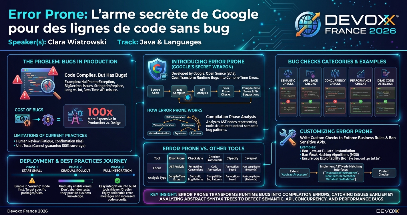 Error Prone : L'arme secrète de Google pour des lignes de code sans bug infographic