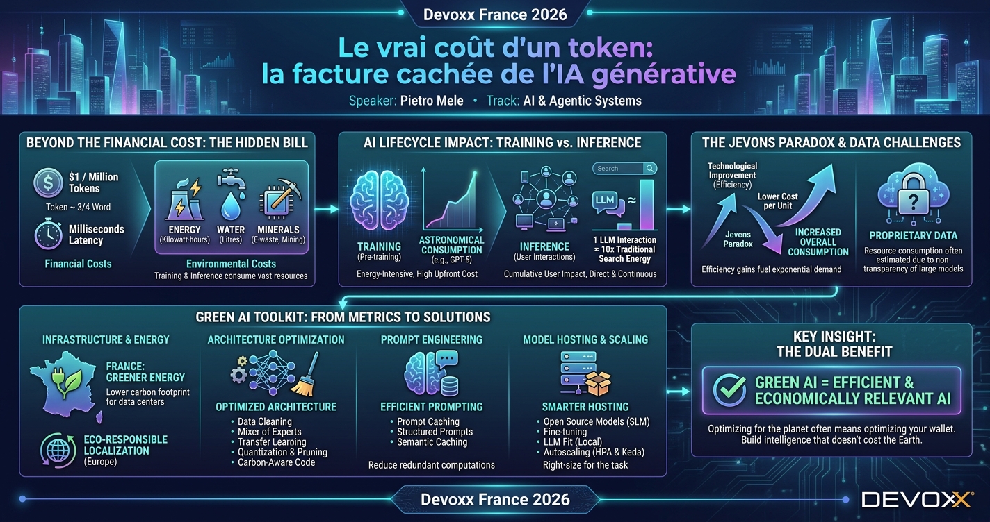 Le vrai coût d'un token: la facture cachée de l’IA générative infographic
