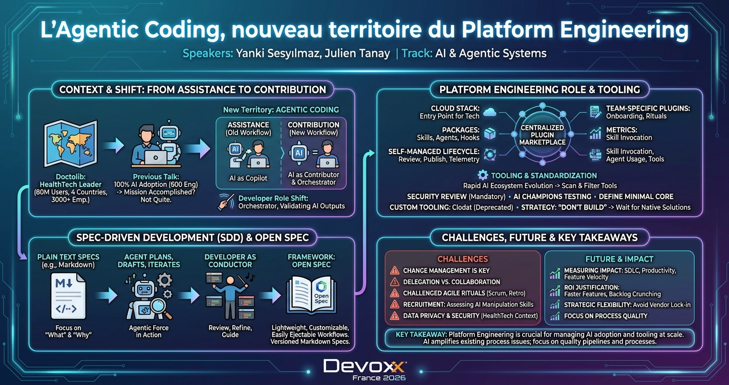 L'Agentic Coding, nouveau territoire du Platform Engineering infographic