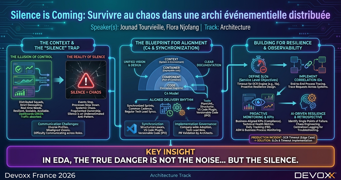Silence is Coming: Survivre au chaos dans une archi événementielle distribuée infographic