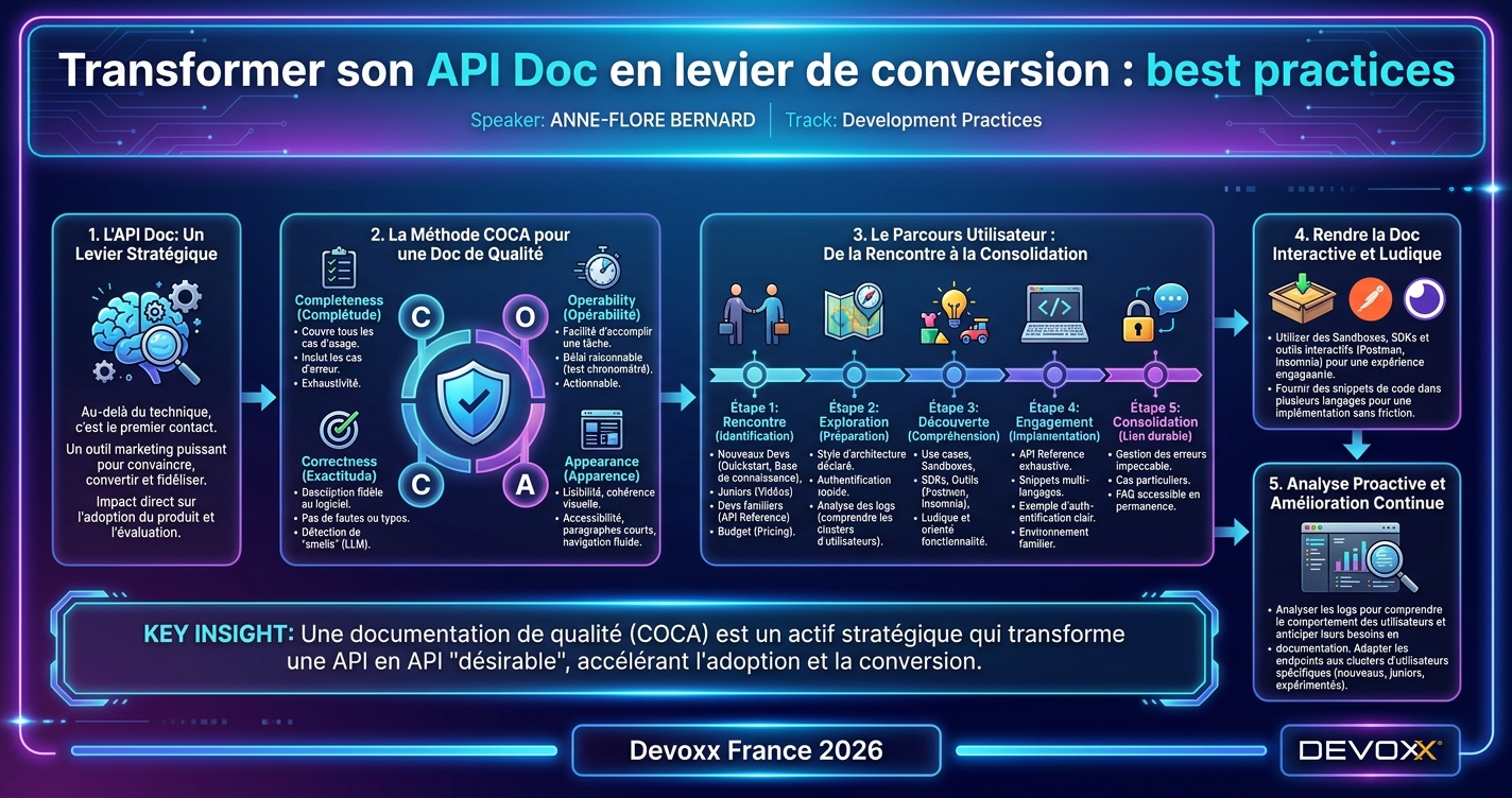 Transformer son API Doc en levier de conversion : best pratices infographic