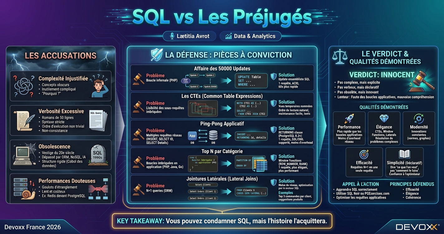 SQL vs Les Préjugés infographic