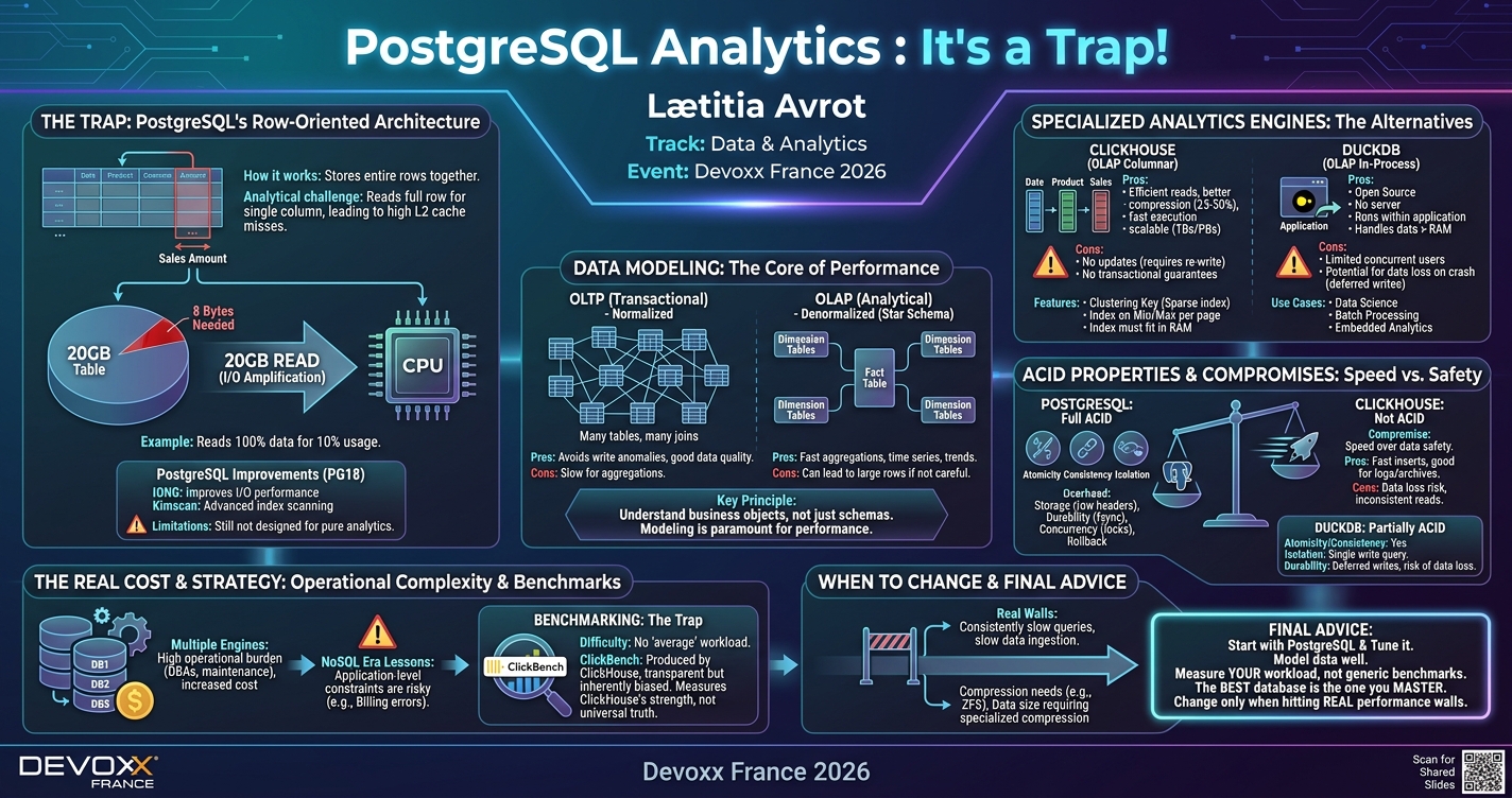 PostgreSQL Analytics : It's a Trap! infographic