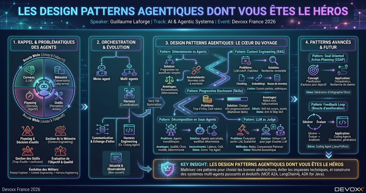 Les design patterns agentiques dont vous êtes le héros infographic