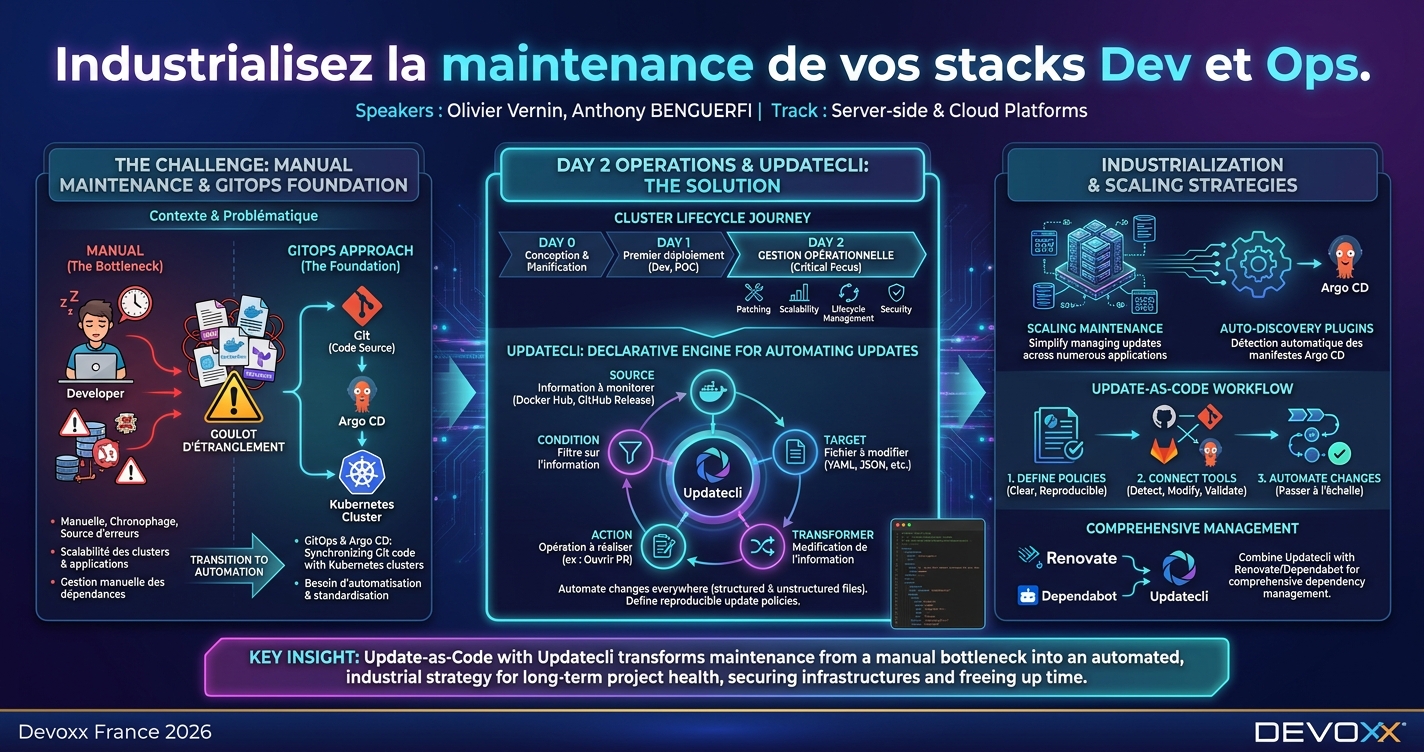 Industrialisez la maintenance de vos stacks Dev et Ops. infographic