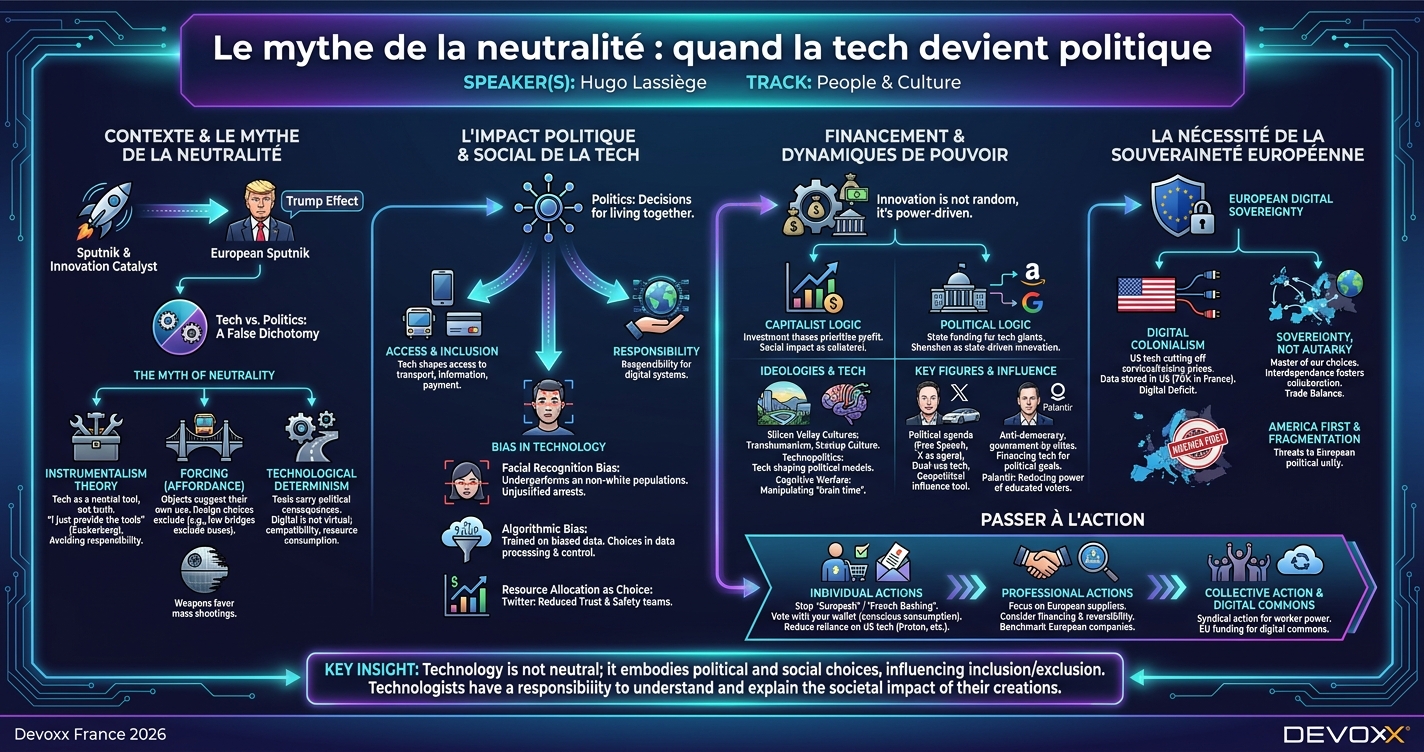 Le mythe de la neutralité : quand la tech devient politique infographic