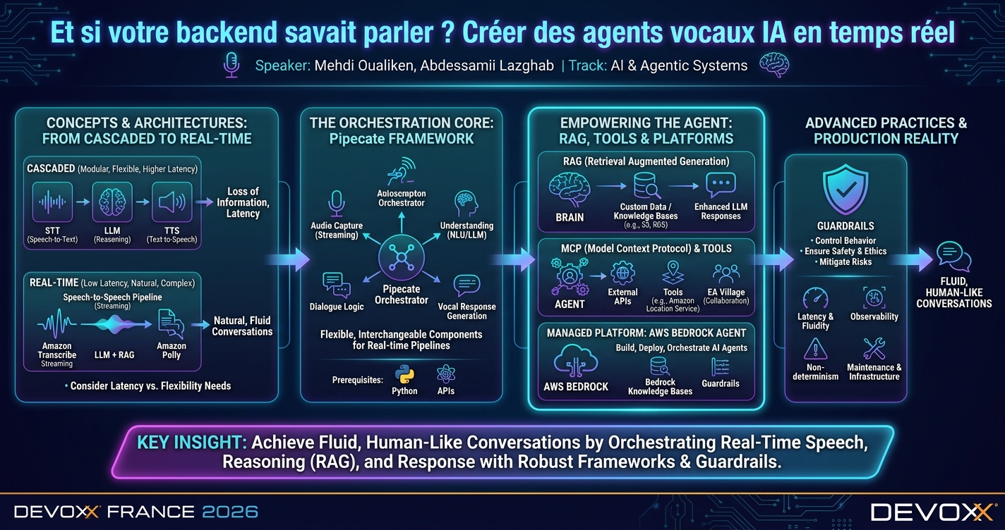 Et si votre backend savait parler ? créer des agents vocaux IA en temps réel infographic